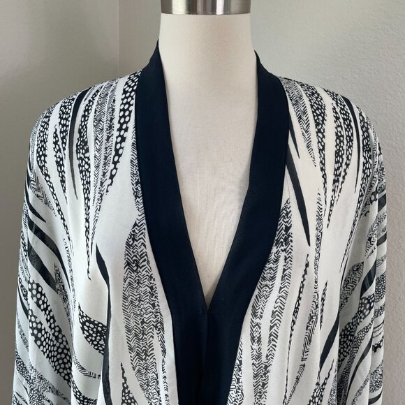 Rose+Olive Womens Medium Kimono Cardigan Shrug Top Tie Front - Picture 3 of 11